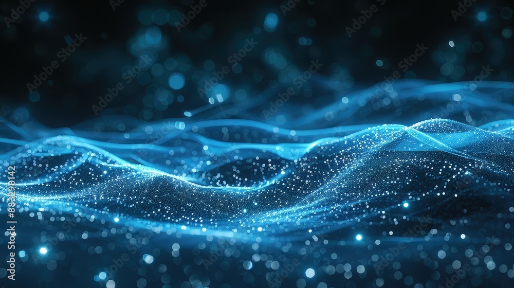 Poster Technology Particle Abstract Background