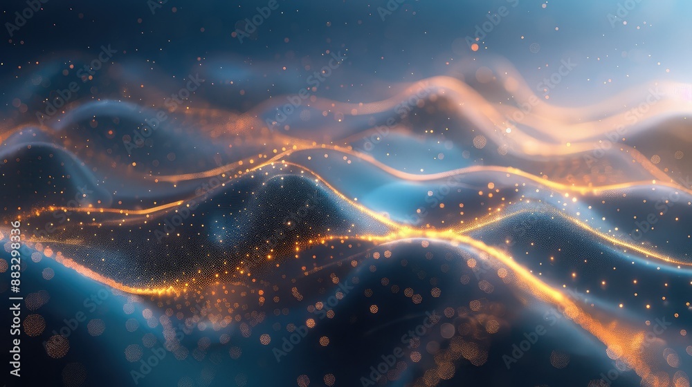Poster Technology Particle Abstract Background