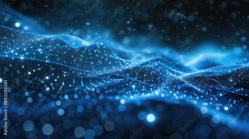 Poster technology particle abstract background