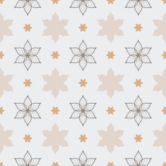 A Simple Geometric Line Art  Flowers