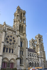 Laon Cathedral (Notre-Dame de Laon), Catholic Cathedral, one of most important examples of Gothic...