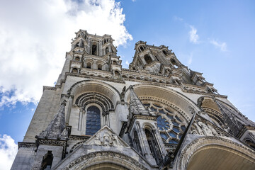 Laon Cathedral (Notre-Dame de Laon), Catholic Cathedral, one of most important examples of Gothic architecture (from XII and XIII centuries). Laon, Aisne, France.