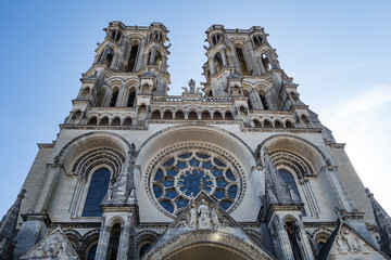Laon Cathedral (Notre-Dame de Laon), Catholic Cathedral, one of most important examples of Gothic...