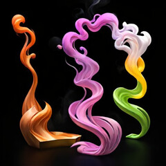 Obraz premium 3D art work creating smoke