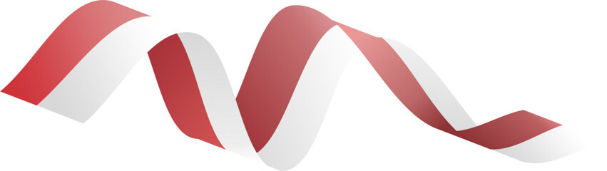 the Indonesian flag stretches long