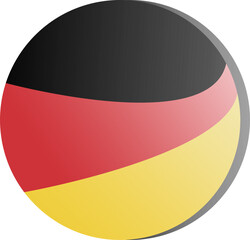 vector german flag with round shape
