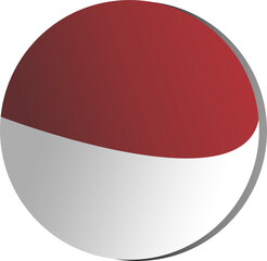 Indonesian flag vector with round shape