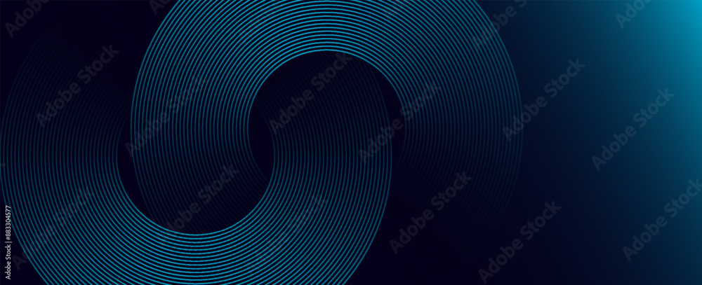 Wall mural blue geometric abstract background overlapping layers on bright space with line effect decoration. c