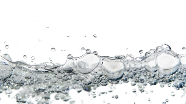 Water bubbles on a transparent background