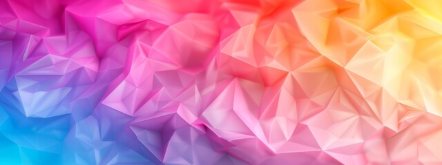 Naklejka premium A multicolored abstract backdrop with floating polygonal forms and size-varying, colored lines suspended in the air