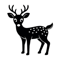 Deer silhouette vector illustration style.