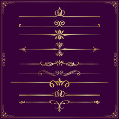 Vintage decorative elements for design template. Can be used for invitation, congratulation