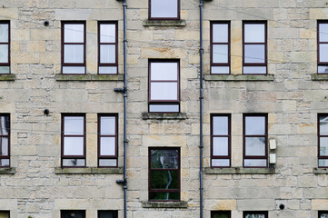 Tenement flats in poor housing area in Glasgow