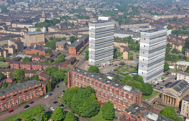 High rise council flats in Glasgow city