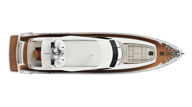 yacht on a transparent background