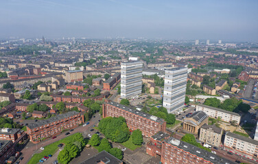 Fototapeta premium High rise council flats in Glasgow city