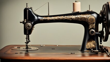 a vintage sewing machine