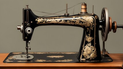 a vintage sewing machine