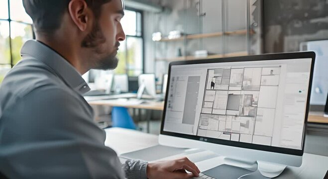 Architect Working on a Floor Plan