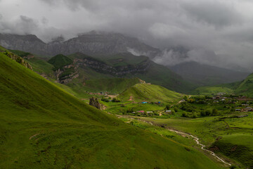 Fototapeta premium In Azerbaijan, in the magnificent Caucasian mountains