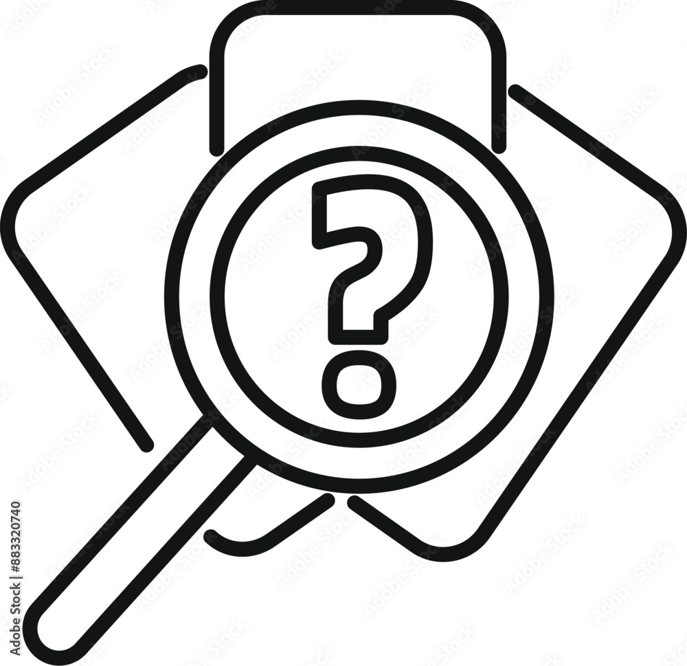 Poster magnifying glass is hovering over multiple documents, symbolizing the process of seeking answers and