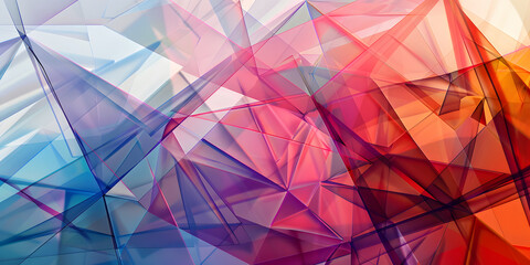 abstract multi-colored background in the form of broken glass. geometric gradient background. shiny transparent texture on white background