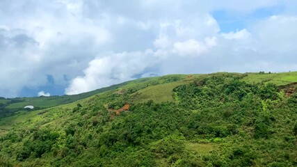 Beautiful landscape of east khasi hills View of the khasi hill with thick forests in Laitmawsiang meghalaya India.