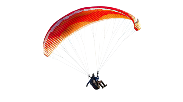 paraglider on transparent background