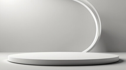 Minimal art background with copy space for cosmetics product presentation, 3D podium, copy space