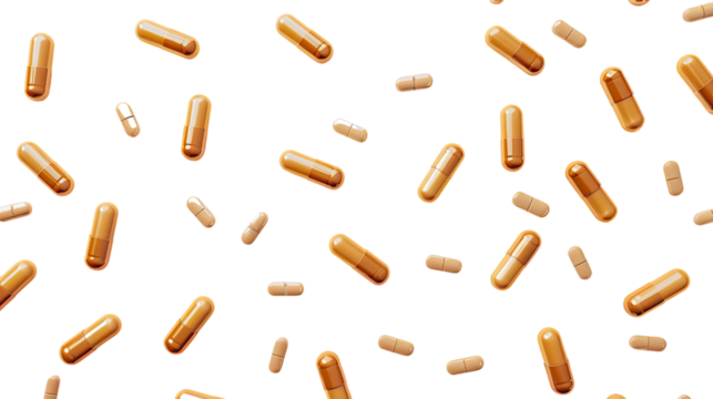 Pills on a transparent background - Powered by Adobe