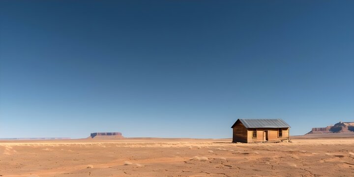 Remote Wild West outpost for bounty hunters in desert with abandoned feel. Concept Wild West, Bounty Hunters, Remote Outpost, Desert Landscape, Abandoned Feel