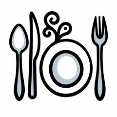 Restaurant icon vector art illustration 14