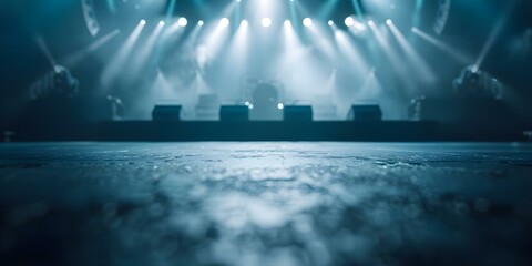 Virtual concert stage features dynamic crypto graphics patterns for futuristic aesthetic. Concept Virtual Events, Crypto Art, Futuristic Aesthetic, Concert Stage, Dynamic Graphics