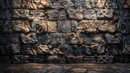 Polished stone wall piece with empty space