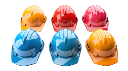 Protective helmet on a transparent background