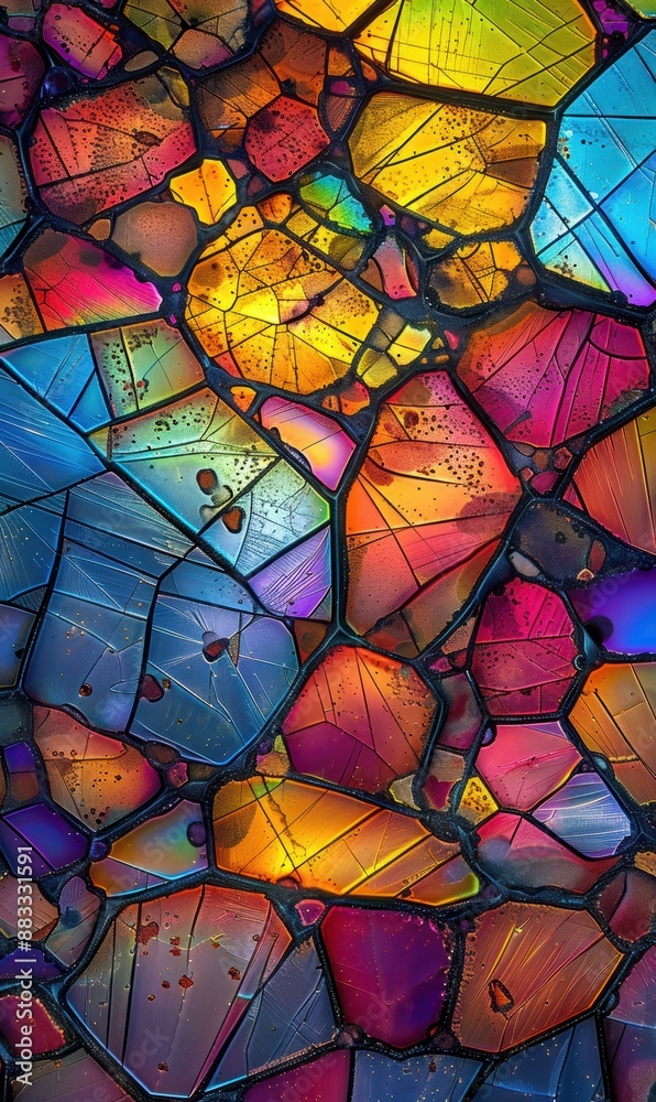Poster beautiful abstract image of colorful shapes and patterns. ai.