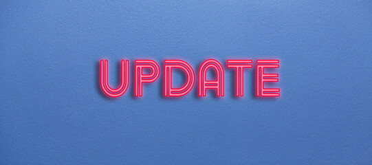 Update neon sign on a wall
