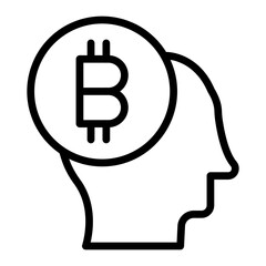 Mind Vector Line Icon Design