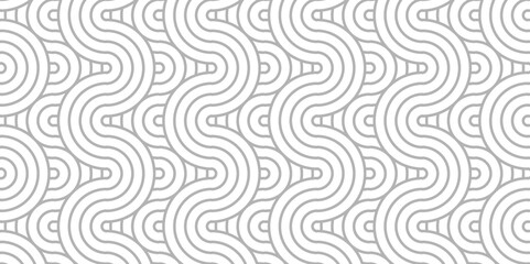 Vector Overlapping Pattern Minimal diamond geometric waves spiral and abstract circle wave line. white and gray seamless tile stripe geometric create retro square line backdrop pattern background. 