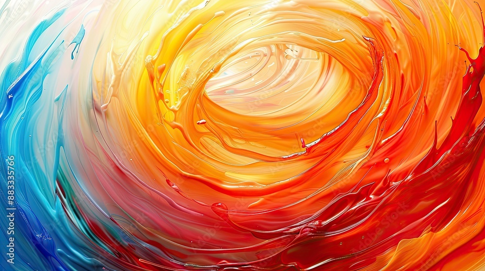 Poster vibrant swirls of abstract colors in motion