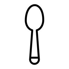 Spoon Vector Line Icon Design