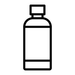 Water Bottle Vector Line Icon Design