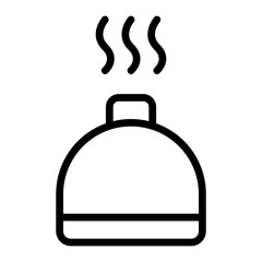 Dinner Vector Line Icon Design