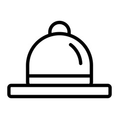 Food Tray Vector Line Icon Design