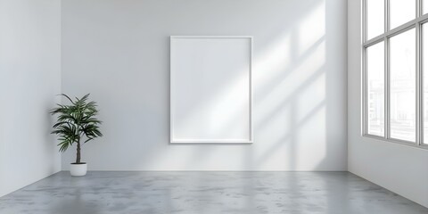Scandinavianstyle art studio wall mockup frame for design presentations and displays. Concept Art Studio, Wall Mockup, Scandinavian Style, Design Presentations, Displays