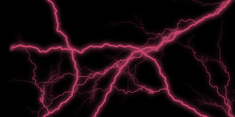 Red neon marble banner abstract stone background.  black Portoroz marble with red veins. abstract light red lighting natural thunder realistic magic overlay bright glowing effect on black.