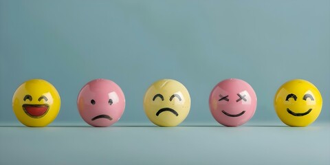 Abstract emoticons convey social emotions representing bipolar disorder in social design. Concept Bipolar disorder, Abstract Emoticons, Social Emotions, Design Concept