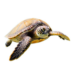 Fototapeta premium Sea Turtle Swimming isolated on transparent background