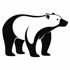 Polar bear Black silhouette