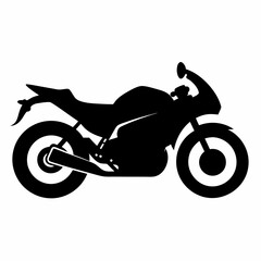 Fototapeta premium Motorcycle Vector Illustration, bikee Vector Art, motorcycle Silhouette, motorcycle isolated on white cartoon Character icon 